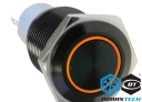 Pulsante a Pressione DimasTech® Black, 25 mm ID, Azione Momentanea, Colore Led Arancione